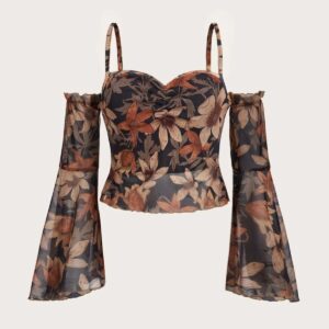 floral full slleves top