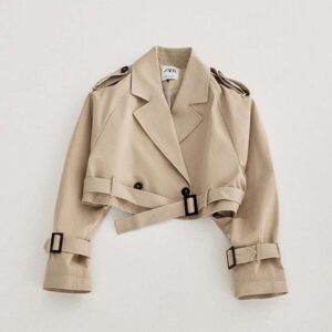 cropped trench coat
