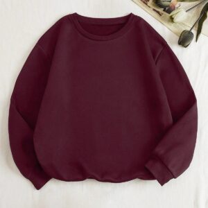 wine colour plain sweatshirt