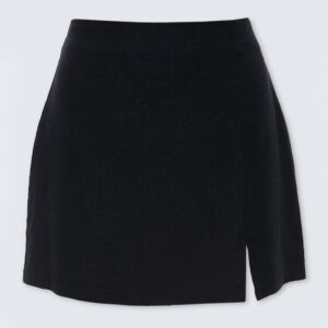 plain black mini skirt