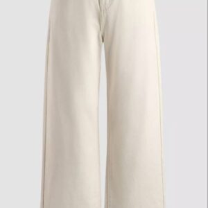 White Plain High Waisted Jeans