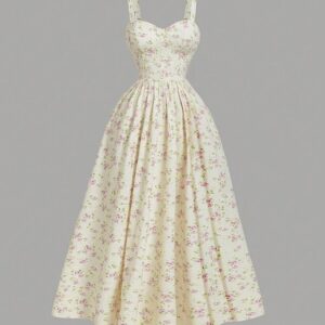 Printed A-Line Dress