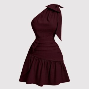 The One-Shoulder Ruched Mini