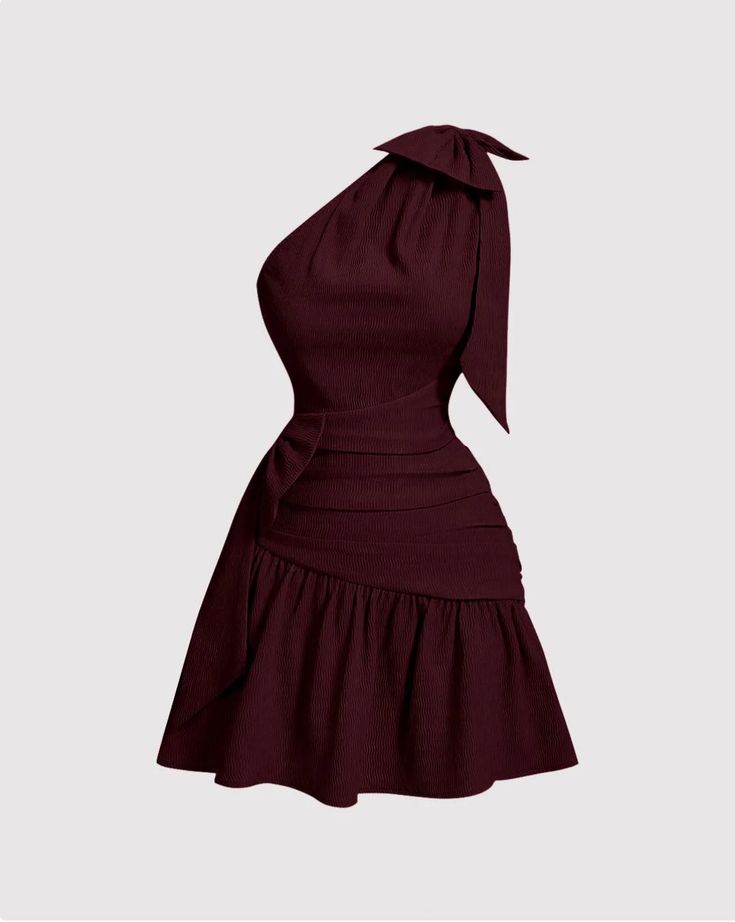 The One-Shoulder Ruched Mini